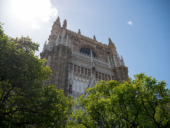 Low angle view of historical building against sky