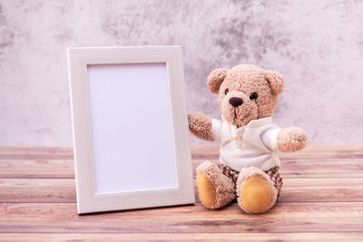 Close-up of stuffed toy on table