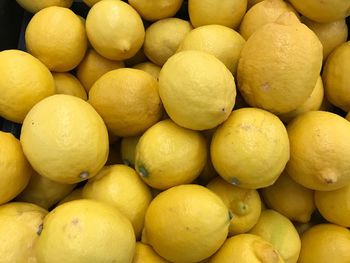 Full frame shot of lemons for sale at market