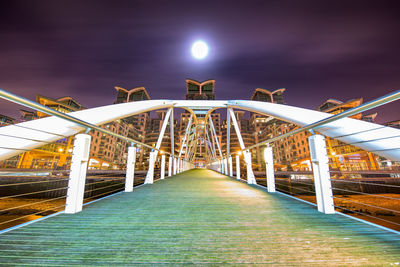 View of illuminated tunnel