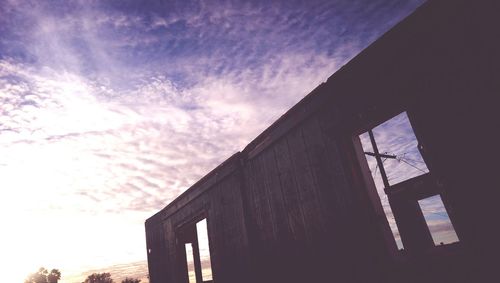 Low angle view of built structure against sky