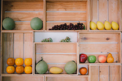 Various fruits in container