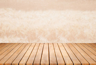 High angle view of wooden floor