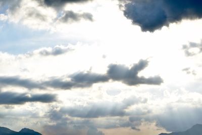 Low angle view of clouds in sky