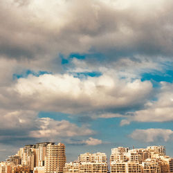 Low angle view of buildings against sky