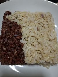 Close-up of served in plate