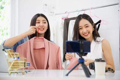 Portrait of a smiling young woman