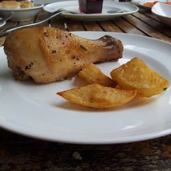 Close-up of food in plate