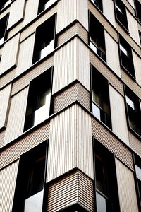 Low angle view of modern building against sky