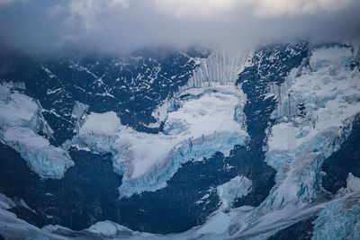 Snow covered mountain against sky