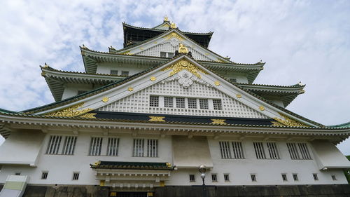 Low angle view of osaka castle