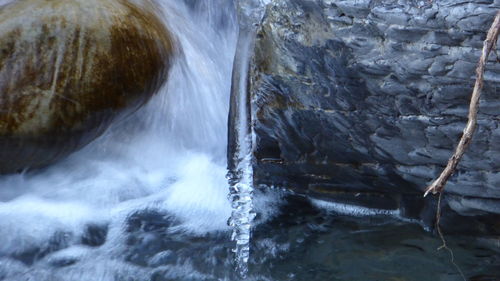 Close-up of waterfall