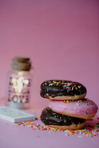 Close-up of cake on table