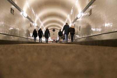 People walking in subway station