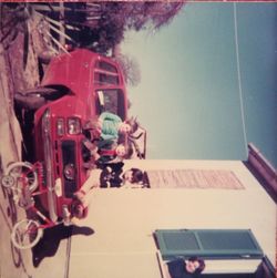Traditional windmill against clear sky