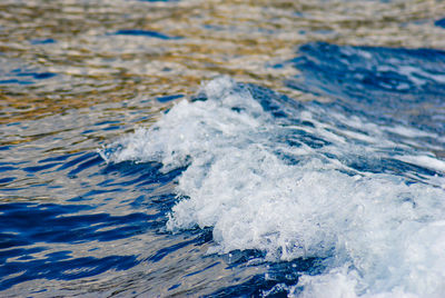 Full frame shot of water flowing in sea
