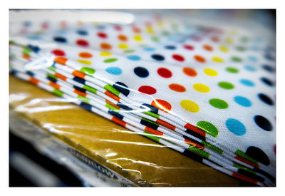 Close-up of multi colored objects