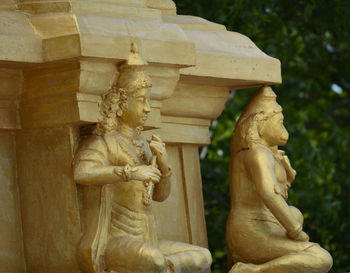 Close-up of statue in temple