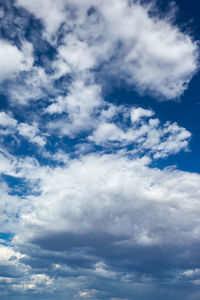 Low angle view of clouds in sky