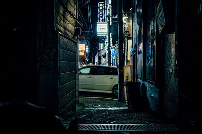 Illuminated city at night