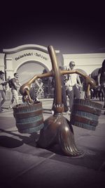 Close-up of sculpture