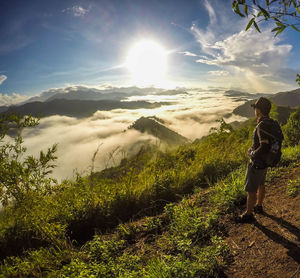 Man on mountain