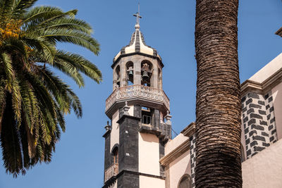 Church nuestra señora de la concepción with palm trees and clear blue sky