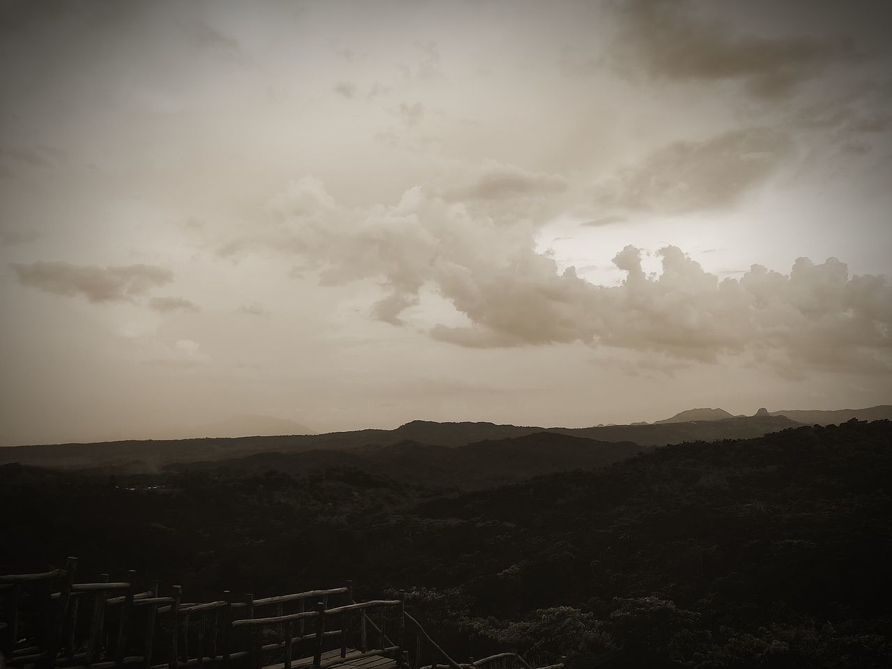 sky, cloud, environment, darkness, landscape, beauty in nature, nature, scenics - nature, horizon, mountain, no people, tranquility, sunlight, black and white, monochrome, outdoors, morning, tranquil scene, land, monochrome photography, dawn, non-urban scene, fog