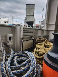 Ropes in boat