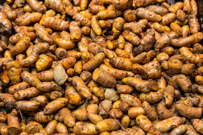 Full frame shot of beans at market stall