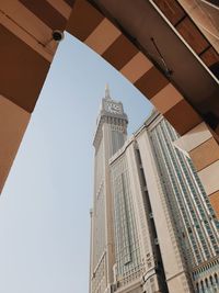 Low angle view of modern building against sky