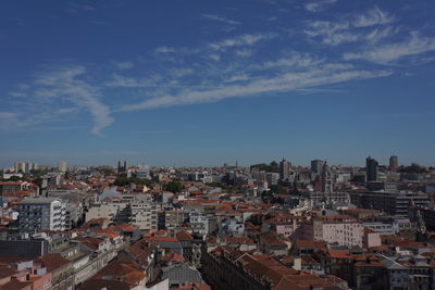 High angle shot of cityscape