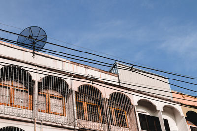 Low angle view of train against sky