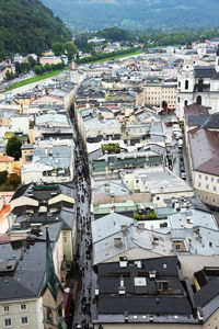 High angle view of cityscape