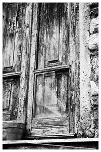 Close-up of wooden door