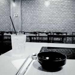 Bowl on table