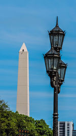 Low angle view of built structure against blue sky