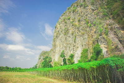 Scenic view of land against sky