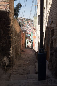 Alley amidst buildings in city