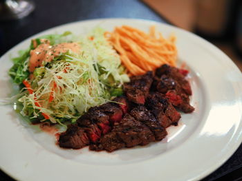 Close-up of food in plate