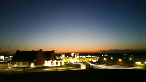 View of illuminated cityscape at night