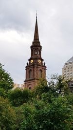 Low angle view of clock tower