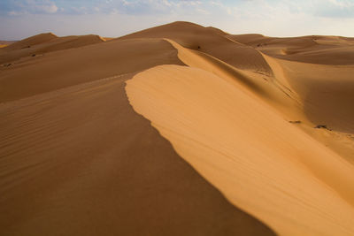 Scenic view of desert against sky