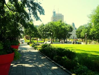Footpath leading towards park