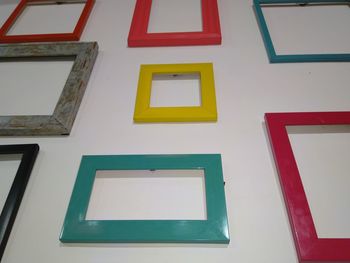 Low angle view of yellow windows on building