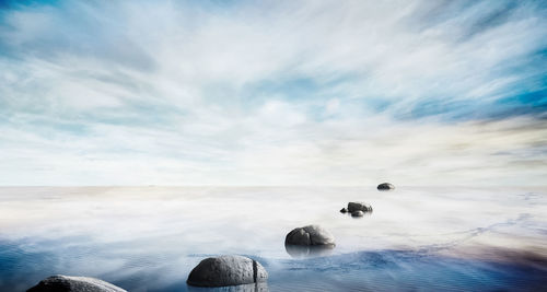 Scenic view of sea against sky