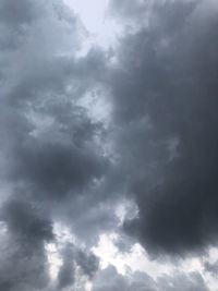 Low angle view of storm clouds in sky