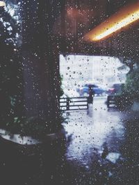 Water drops on car window