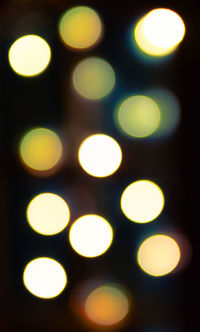 Defocused image of illuminated lights