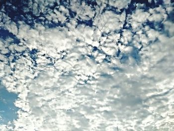 Low angle view of cloudy sky